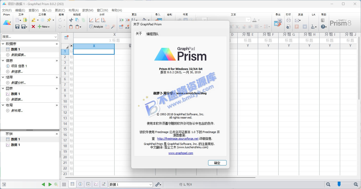 【Windows】GrahphPad Prism 8安装版+中文便携版 – 统计分析与科学绘图软件