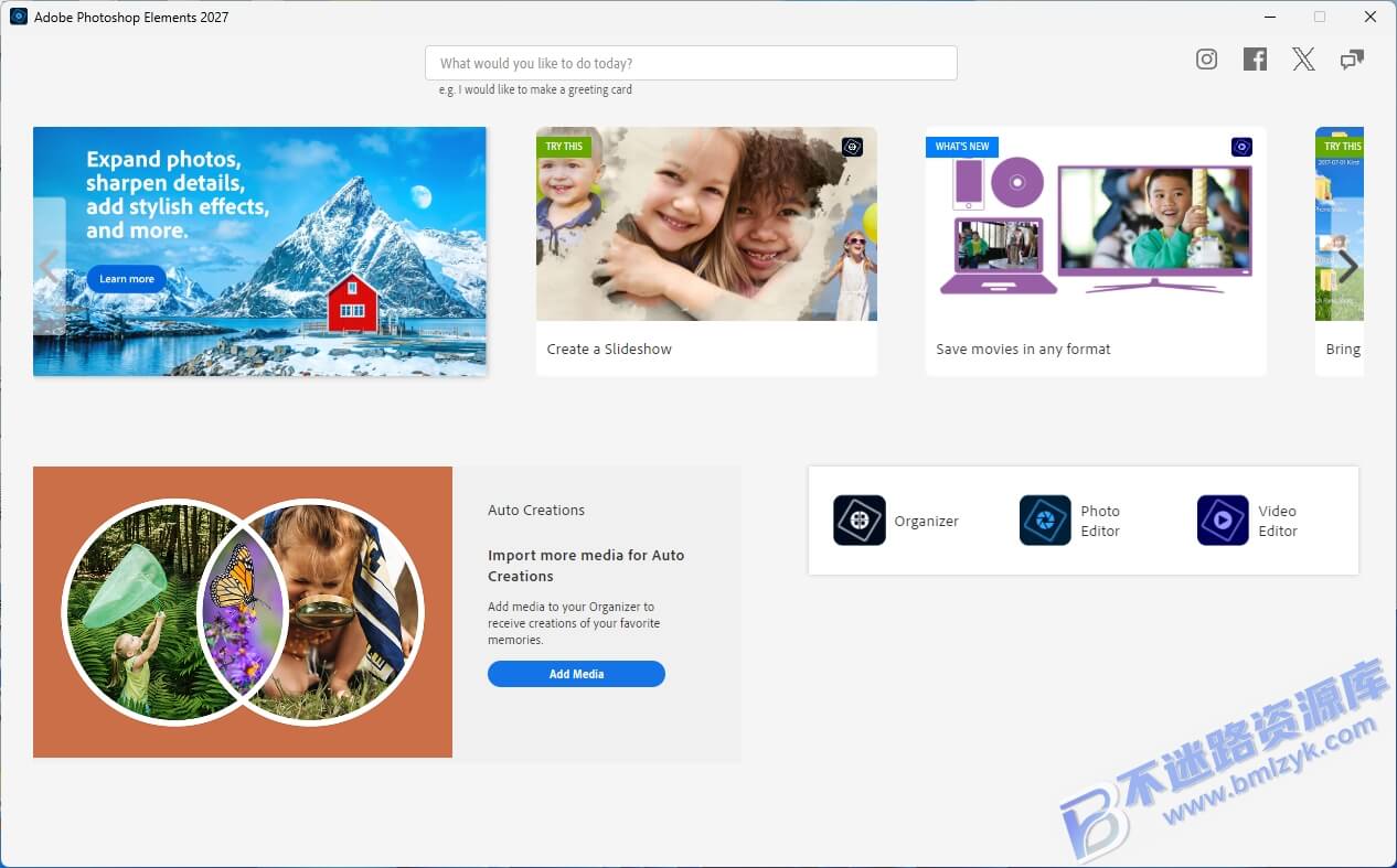 【Windows】Adobe Photoshop Elements 2027 v27.0（PSE2026）直装版 – 照片编辑与管理工具